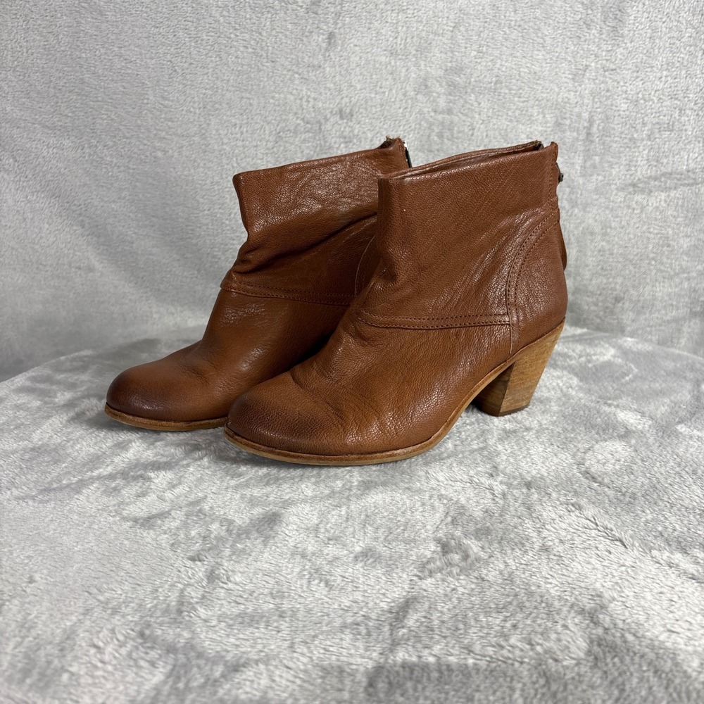 Sam Edelman Ankle Boots Petty 6.5 Brown Leather Western Slouchy Booties